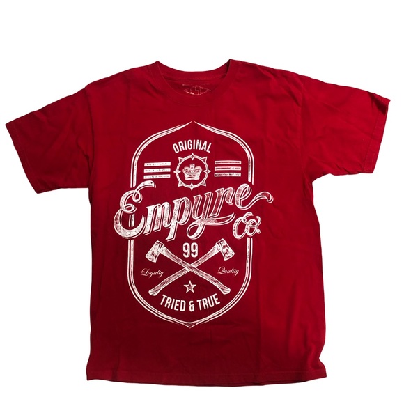 Empyre Surplus Co t-shirt Skateboarding vintage large red skater tee -L- vtg ❤️ - Picture 1 of 8